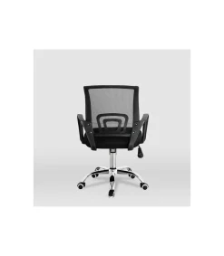 Silla despacho giratoria Martina tapizada en tejido transpirable negro, 88/98cm(alto) 57cm(ancho) 53.5cm(largo)