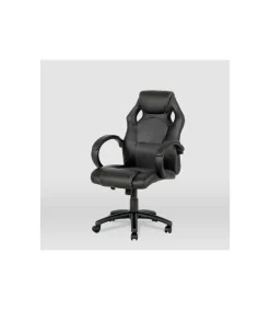 Silla gaming Olimpia tapizada en piel sintética negro, 118/127cm(alto) 64.5cm(ancho) 71cm(largo)