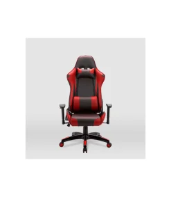 Silla gaming Regina tapizada en piel sintética negro/rojo, 126.5/133.5cm(alto) 70.5cm(ancho) 49.5cm(largo)