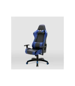 Silla gaming Regina tapizada en piel sintética negro/azul, 126.5/133.5cm(alto) 70.5cm(ancho) 49.5cm(largo)