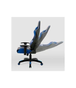 Silla gaming Regina tapizada en piel sintética negro/azul, 126.5/133.5cm(alto) 70.5cm(ancho) 49.5cm(largo)