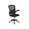 Silla giratoria regulable Lexi tapizada en tejido red transpirable negro, 66 x 64 x 98-108 cm (ancho x largo x alto)