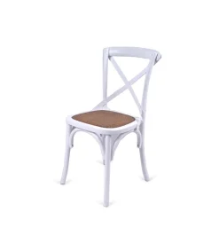 Silla modelo Viena en color blanco, 50 cm (ancho) 89 cm (altura) 54 cm (fondo)