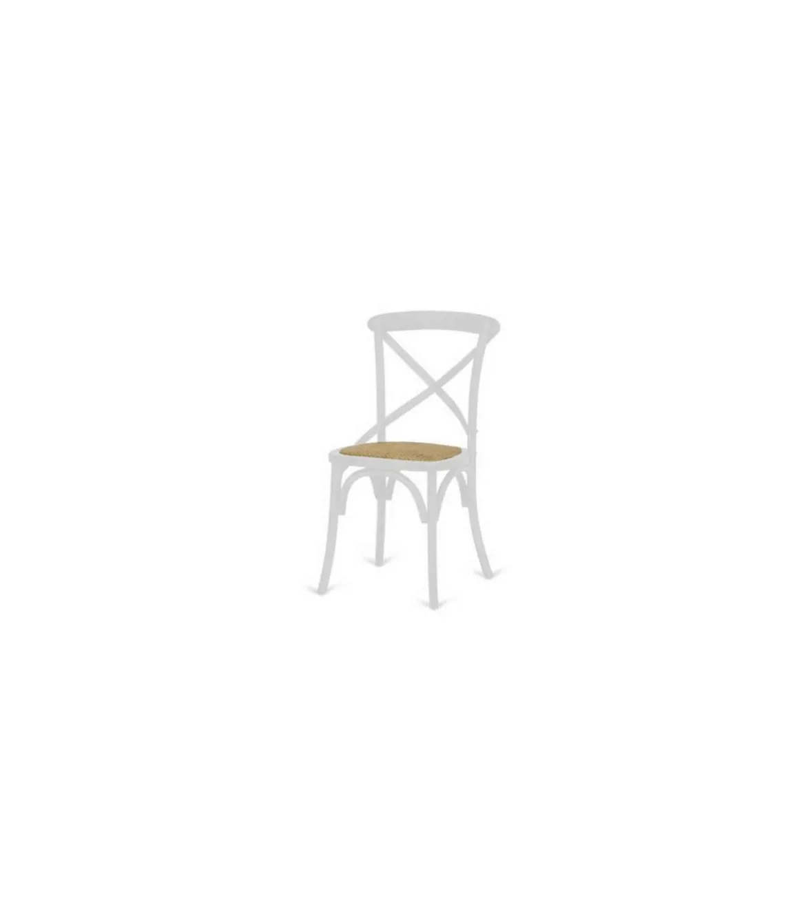 Silla modelo Viena en color blanco, 50 cm (ancho) 89 cm (altura) 54 cm (fondo)