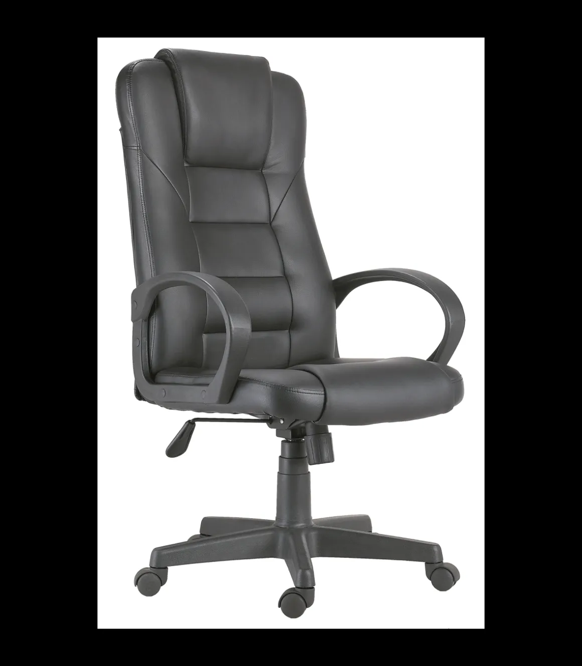 Sillón despacho giratorio Henry símil piel negro 118-126cm(alto) 64cm(ancho) 64cm(fondo).