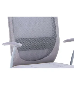 Sillón despacho giratorio maggie tapizada en tejido gris pearl, 64cm(ancho) 98/110cm(altura) 64cm(fondo)