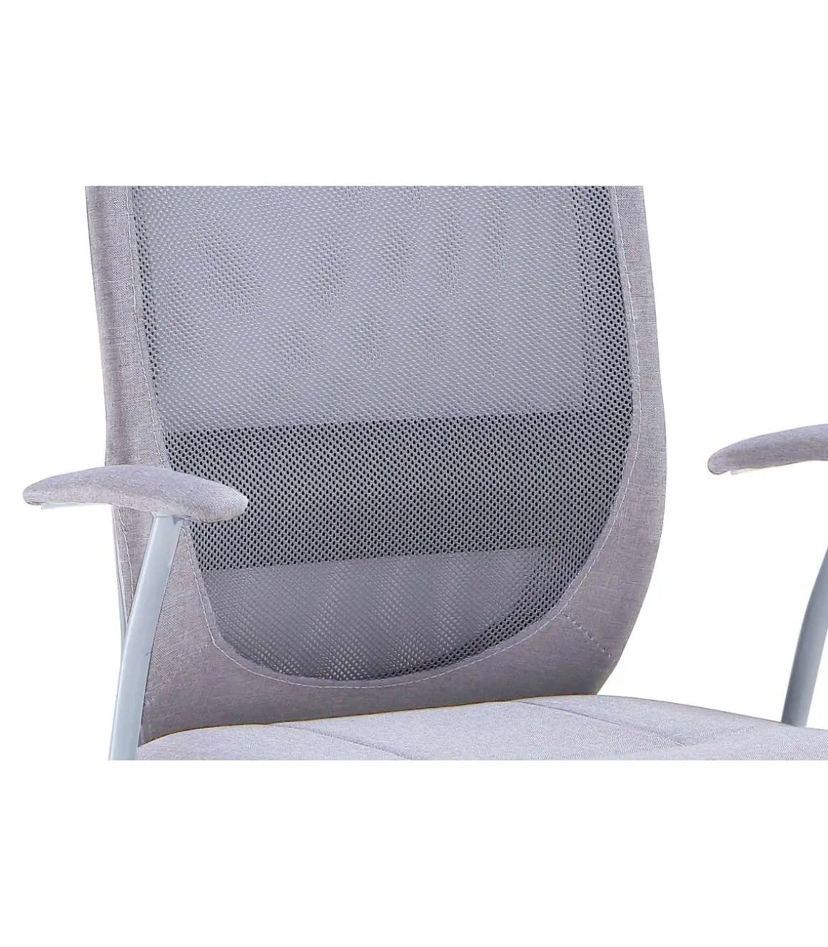 Sillón despacho giratorio maggie tapizada en tejido gris pearl, 64cm(ancho) 98/110cm(altura) 64cm(fondo)
