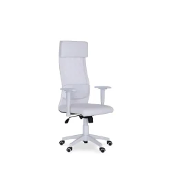 Sillón despacho regulable en altura Airflow en color blanco 120/128cm(alto) 65cm(ancho) 65cm(fondo).