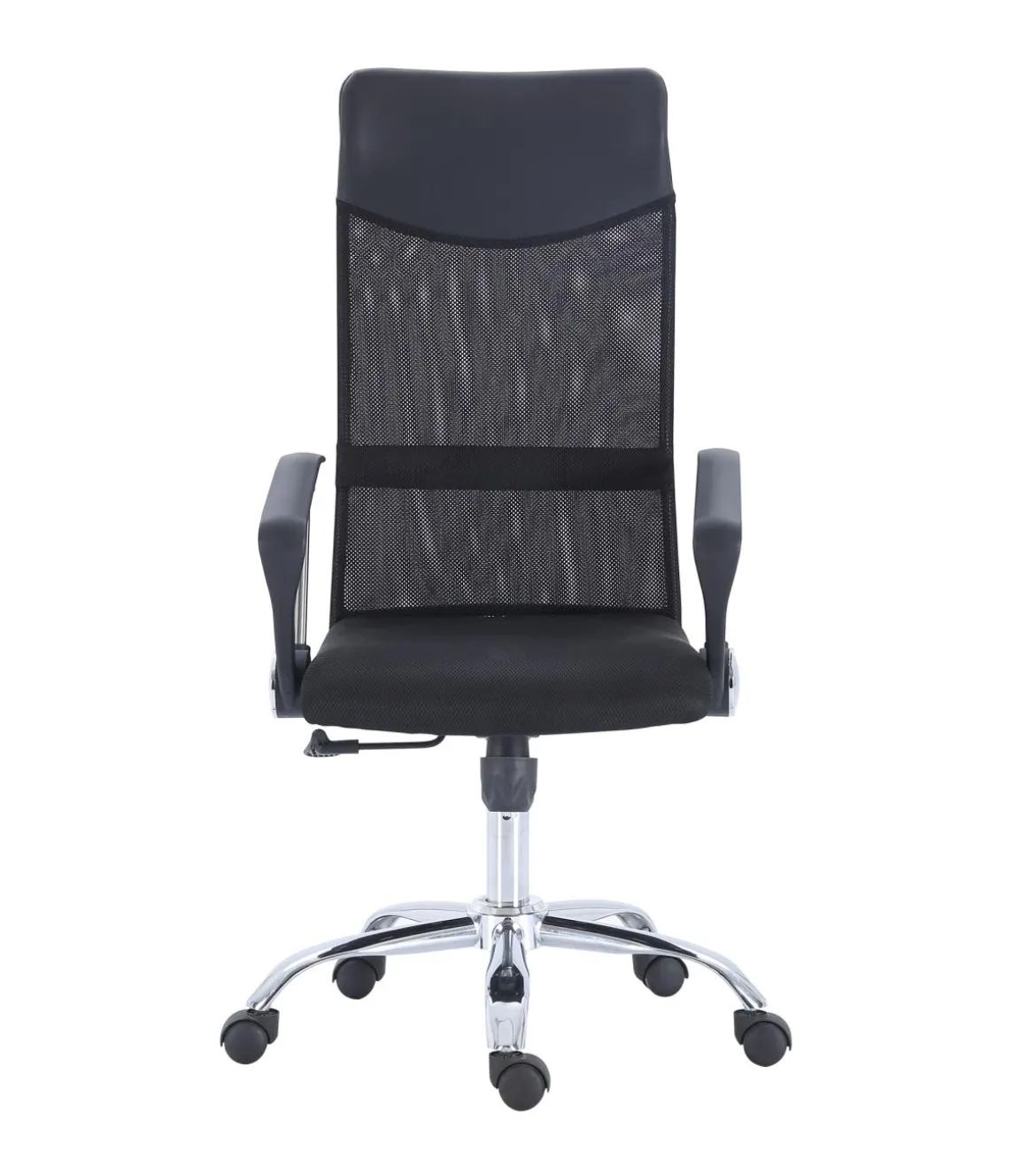 Sillón giratorio Coach red transpirable negro, 64 x 64 x 112-122 cm (ancho x largo x alto)