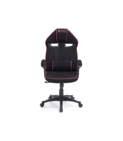 Sillón giratorio elevable gamer Neo Avance tapizado en tejido negro, 115-125cm(alto) 70cm(ancho) 70cm(fondo).