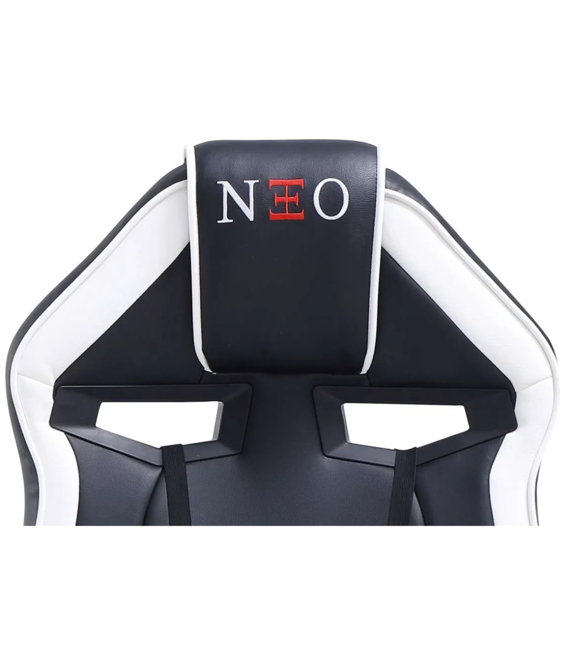 Sillón giratorio elevable gamer Neo Avance tapizado en tejido negro/blanco, 115-125cm(alto) 70cm(ancho) 70cm(fondo).