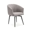 Sillón giratorio modelo Plumeti tapizado textil taupe, 81cm(alto) 60cm(ancho) 61cm(largo)