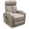 Sillón relax levantapersonas electrico Greta tapizado en tela cemento, 105cm(alto) 80cm(ancho) 80cm(fondo)