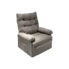 Sillón relax levantapersonas eléctrico Major tapizado en tela gris tabac, 102cm(alto) 82cm(ancho) 90cm(fondo)