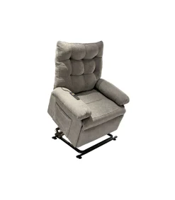 Sillón relax levantapersonas eléctrico Major tapizado en tela gris tabac, 102cm(alto) 82cm(ancho) 90cm(fondo)