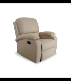 Sillón relax manual Colmenar tapizado beige, 75cm(Ancho) 95cm (Fondo) 96cm(Alto)