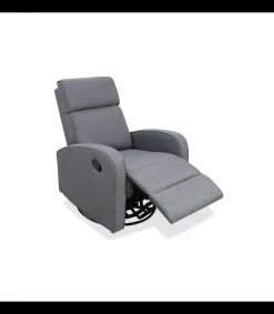 Sillón relax manual Confor tapizado gris oscuro, 74cm(Ancho) 95cm (Fondo) 101cm(Alto)