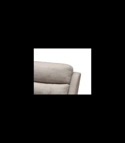 Sillón relax manual Genova XL tapizado en tela cemento, 101cm(alto) 100cm(ancho) 90cm(fondo)