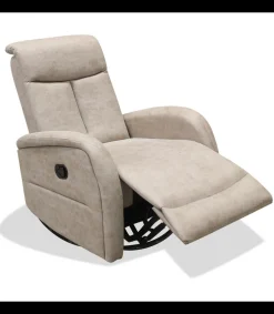 Sillón relax manual Martina tapizado en tela cemento. 101cm(alto) 70cm(ancho) 80cm(fondo)