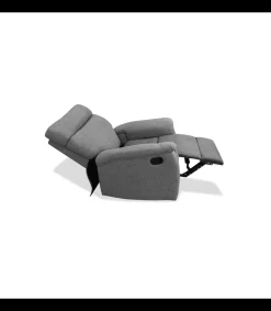 Sillón relax manual Texas tapizado gris, 82cm(Ancho) 96cm(Fondo) 102cm(Alto)