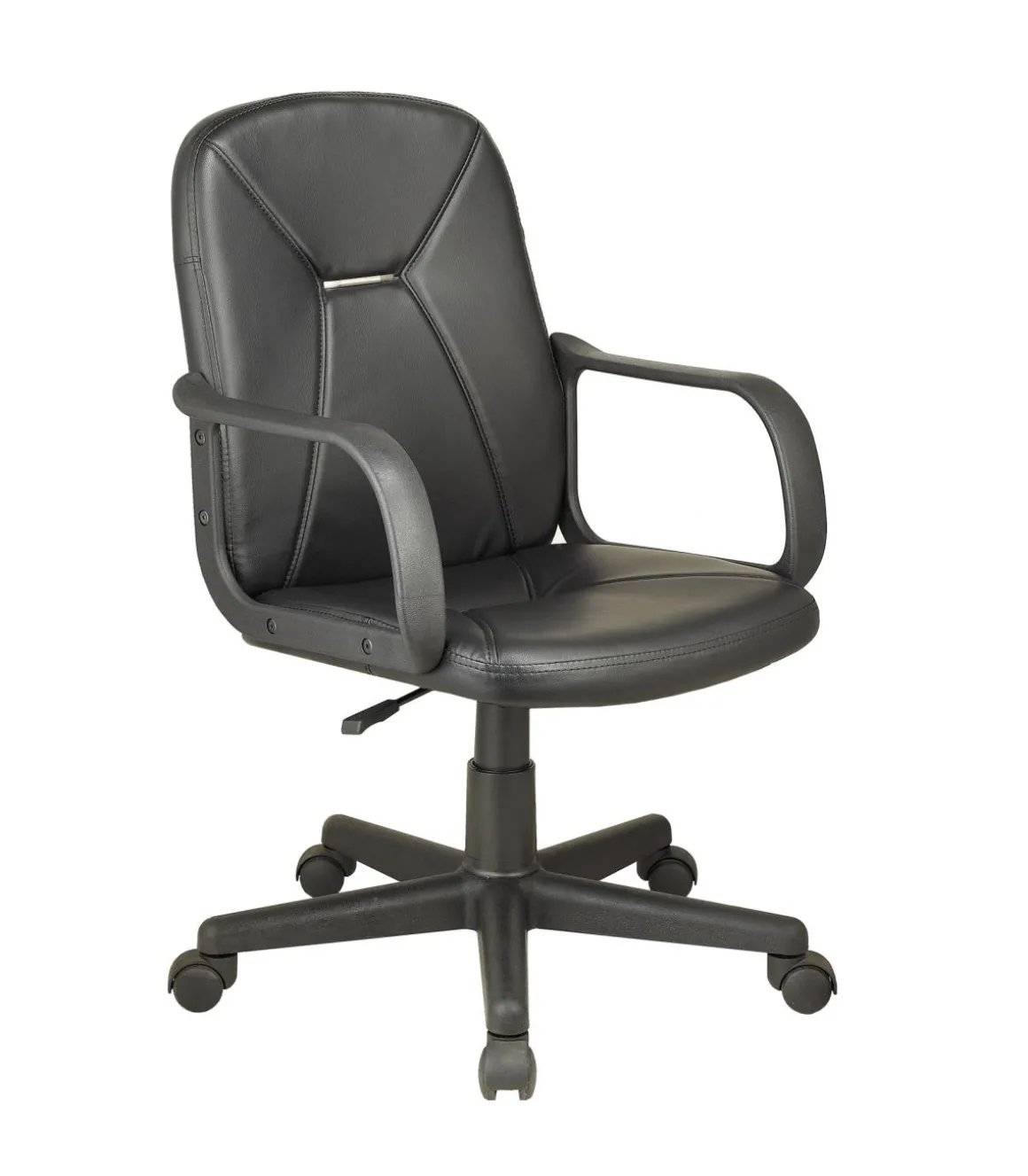 Sillon giratorio Genesis en simil piel negro, 100-110 cm(alto)62 cm(ancho)62 cm(largo)