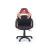 Sillon giratorio Xtr Junior Taku regulable en altura en símil piel negro/rojo, 98-108 cm(alto)60 cm(ancho)60 cm(largo)
