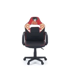 Sillon giratorio Xtr Junior Taku regulable en altura en símil piel negro/rojo, 98-108 cm(alto)60 cm(ancho)60 cm(largo)
