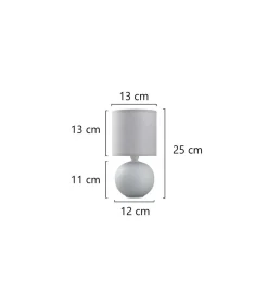 Sobremesa modelo Caicos acabado blanco, 25m(alto) 13(ancho) 13(fondo.