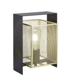 Sobremesa modelo Nimes acabado negro-oro 28 cm(alto)25 cm(ancho)15 cm(fondo)