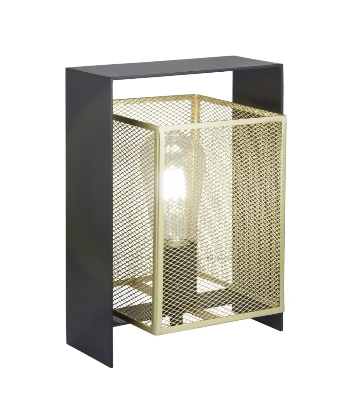 Sobremesa modelo Nimes acabado negro-oro 28 cm(alto)25 cm(ancho)15 cm(fondo)