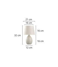 Sobremesa modelo Preston acabado beige, 33cm(alto) 21cm(ancho) 21cm(fondo.
