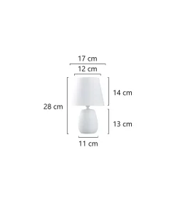 Sobremesa modelo Seneca acabado blanco, 28m(alto) 17(ancho) 17(fondo.