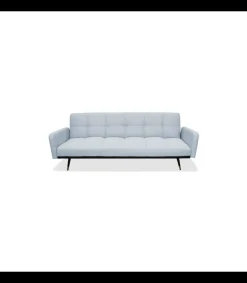 Sofá cama clic clac modelo Oslo tapizado azul claro, 196cm(ancho) 75cm(altura) 84cm(fondo).