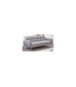 Sofá cama clic clac Neo con brazos en tela gris claro. 202cm(ancho) x 92cm(fondo) x 83cm(alto)