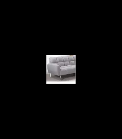 Sofá cama clic clac Neo con brazos en tela gris claro. 202cm(ancho) x 92cm(fondo) x 83cm(alto)