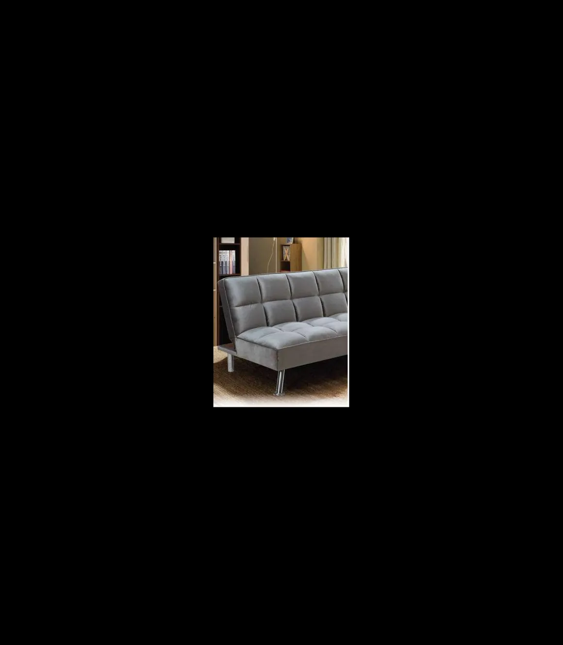 Sofá cama clic clac Neo en tela gris oscuro. 182cm(ancho) x 92cm(fondo) x 83cm(alto)
