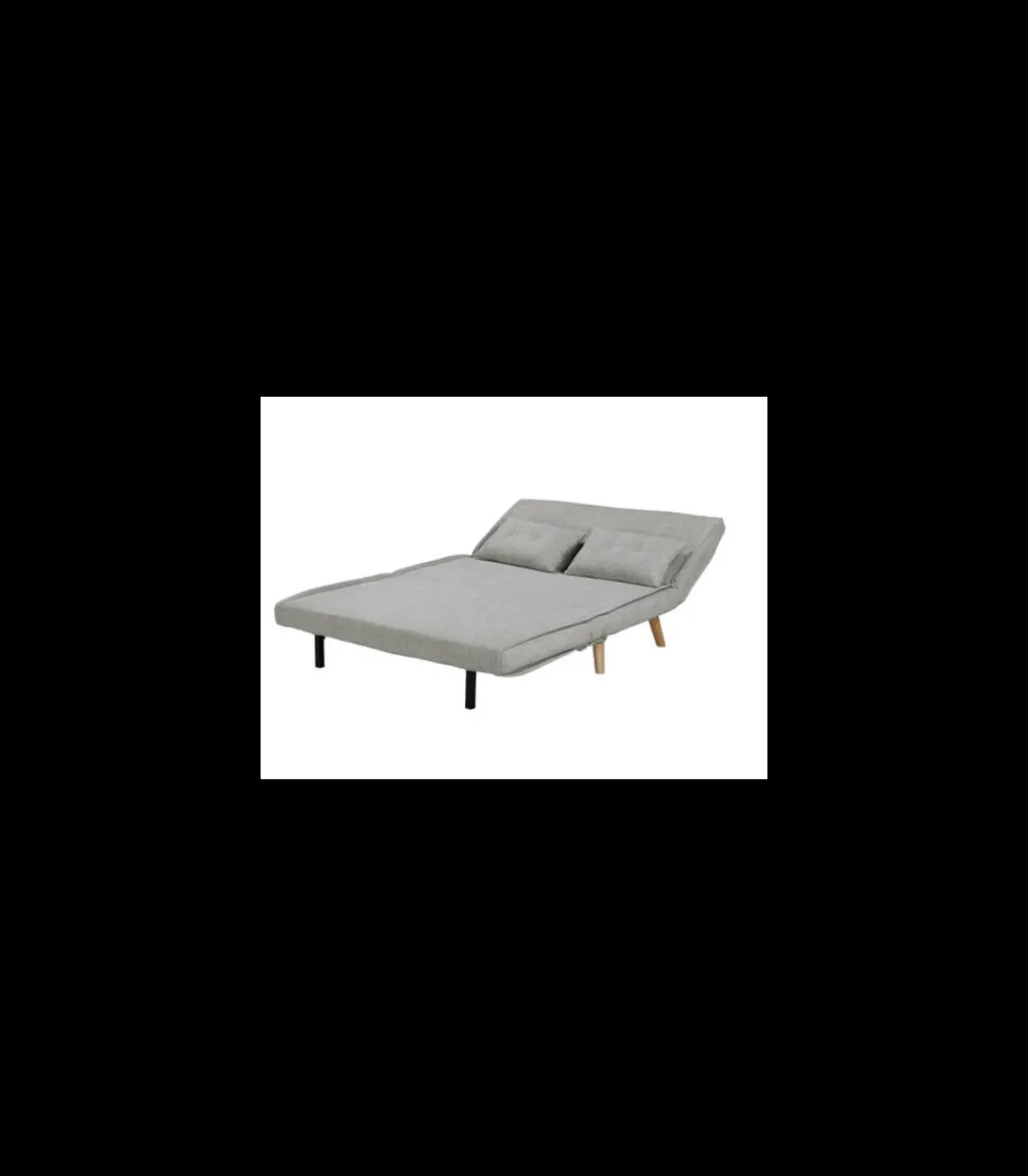 Sofá cama Ensueño en tela gris. 130cm(ancho) 78cm(fondo) 82cm (alto)