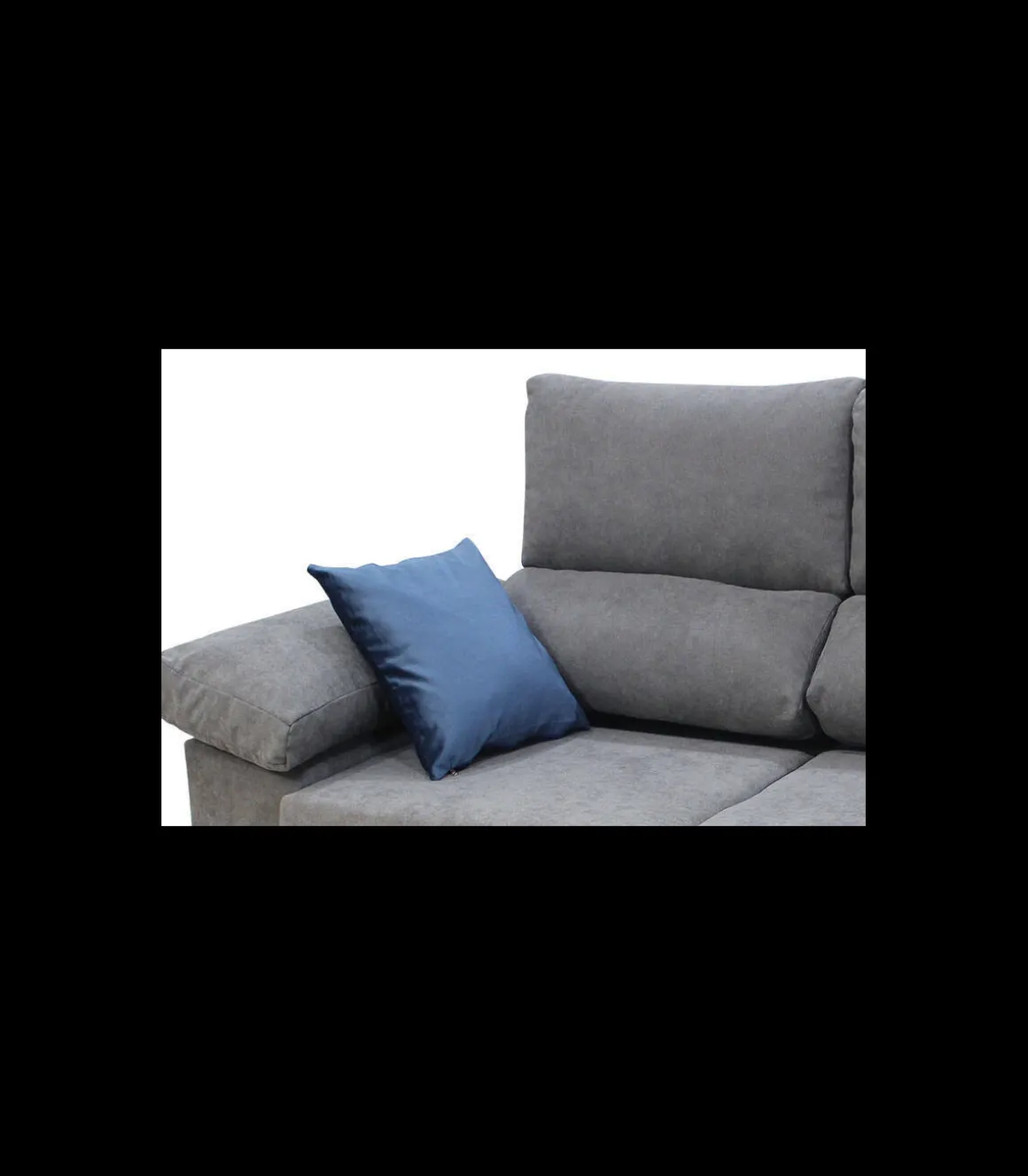 Sofá dos plazas Alvaro tapizado gris, 160 cm (Ancho) x 88 cm (Fondo) x 97 cm (Alto)