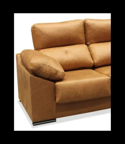 Sofá dos plazas Evoque tapizado textil tuba mostaza, 165cm(Ancho) 92cm(Fondo) 95cm(Alto)