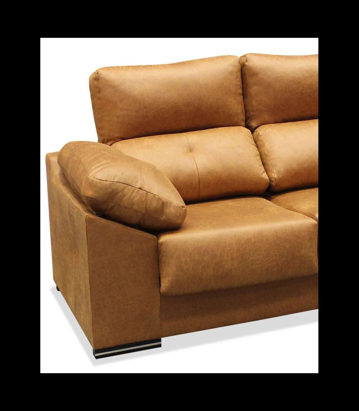 Sofá dos plazas Evoque tapizado textil tuba mostaza, 165cm(Ancho) 92cm(Fondo) 95cm(Alto)