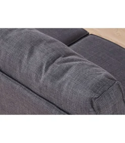 Sofá modular con brazos 3 plazas MOU tapizado en tejido gris, 276cm(ancho) 93cm(altura) 93cm(fondo).