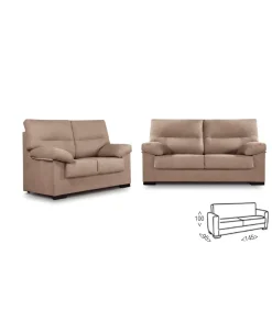 Sofá 2 plazas Tudela en tela green moca. 145 CM (ANCHO) x 95 CM (Fondo) x 100 CM (ALTO)
