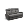 Sofá tres plazas relax con palanca Cordoba tapizado textil gris oscuro, 180cm(Ancho) 90cm(Fondo) 103cm(Alto)
