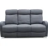 Sofá tres plazas relax con palanca Cordoba tapizado textil gris, 180cm(Ancho) 90cm(Fondo) 103cm(Alto)