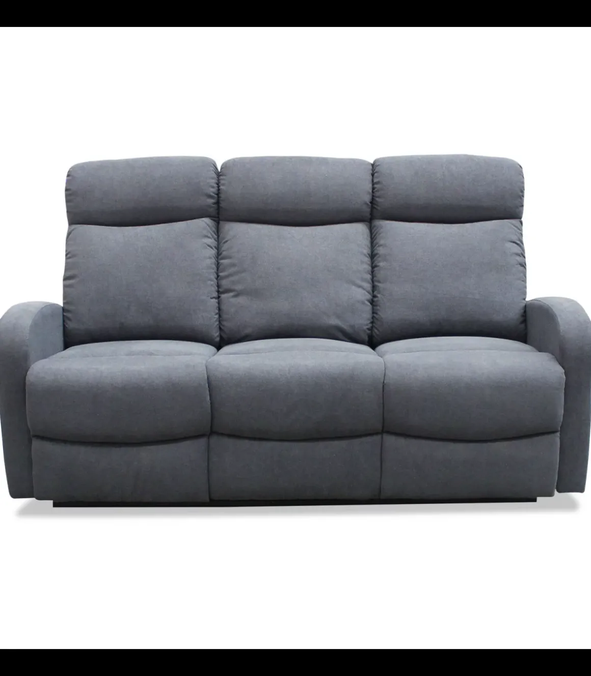 Sofá tres plazas relax con palanca Cordoba tapizado textil gris, 180cm(Ancho) 90cm(Fondo) 103cm(Alto)