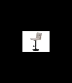 Taburete Spazio elevable a gas con asiento tapizado en tela beige. 44.5 cm(ancho ) 92-113 cm(altura) 48 cm(fondo)