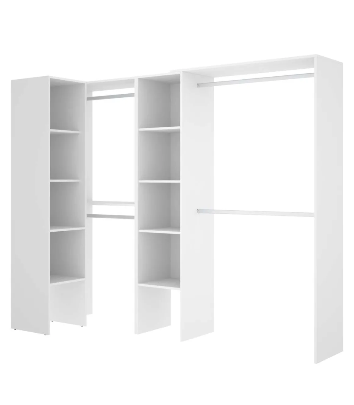 Vestidor de rincón Luz 2 color Blanco 228cm (ancho) 79.4 cm (fondo) 187 cm (alto)
