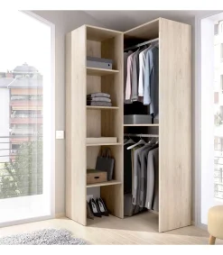 Vestidor de rincón Sol color Natural 79.4cm (ancho) 88.4 cm (fondo) 185.5 cm (alto)