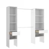 Vestidor Siles para dormitorio con baldas y dos cajones acabado blanco 185 cm(alto)200 cm(ancho)50 cm(fondo)