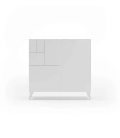 Zapatero modelo 512 acabado blanco, 90x90x27 (alto x ancho x fondo)